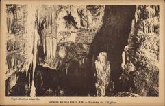 CPA Les pyrenees Grottes de Dargilan Entree de l'eglise 