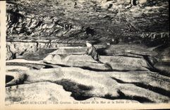 CPA Arcy sur Cure Les Grottes Les Vagues de la Mer et la Sortie du Trou 