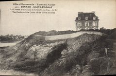 CPA Cote d'Emeraude Dinard Saint Enogat Le Chateau et la Grotte de le Goule aux Fees 