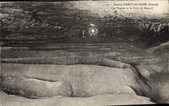 CPA Grottes d'Arcy sur Cure (Yonne) Les Vagues et le Trou du Renard 