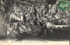 CPA Arcy sur Cure Les Grottes le Calvaire 