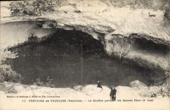 CPA Fontaine de Vaucluse Le gouffre pendant les Basses Eaux (4 vue) 