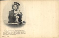 CPA Fantaisie Poupee  La femme avocat Suspension d'audience 