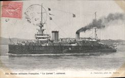 CPA Bateau de GuerreMarine militaire francaise francaise Le Carnot cuirasse 