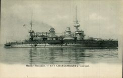 CPA Bateau de GuerreMarine francaise Le Charlemagne cuirasse 