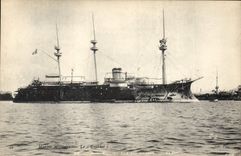 CPA Bateau de GuerreMarine Militaire Le Courbet 