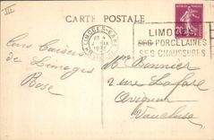 CPA Limoges Hotel des Postes La Prefecture (Entree des Bureaux) 