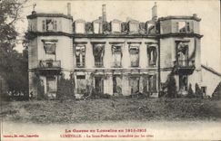 CPA La Guerre en Lorraine en 1914 1915 Luneville La Sous Prefecture incendiee par les obus Militaria