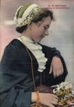 CPA Folklore En Bretagne Costume de Douarnenez 