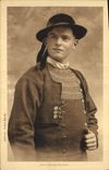 CPA Folklore Jeune homme bigouden 