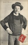 CPA Folklore Un gar de Quimperle 