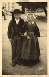 CPA Folklore La Bretagne Petit garcon et fillette des environs d'Auray 
