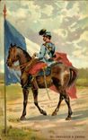 CPA Militaria A Palm de Rosa Chasseur a cheval 