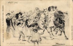 CPA Militaria Les francais en Alsace 