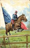 CPA Militaria A Palm de Rosa Chasseur a cheval 