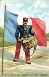 CPA Militaria A Palm de Rosa Infanterie de ligne (tambour) 