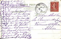 CPA Militaria A Palm de Rosa Officier d'artillerie 