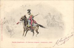 CPA Militaria Garde imperiale 2 chevau legers Lanciers 1810 