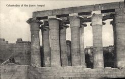 CPA Egypt Egypte Colonnades of the Luxor tempel 
