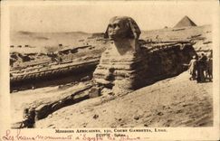 CPA Egypt Egypte Missions africaines Cours Gambetta Lyon Egypte Sphinx 
