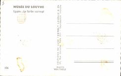 CPA Egypt Egypte Musee du Louvre Egypte Le scribe accroupi 