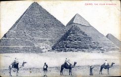 CPA Egypt Egypte Cairo The four pyramids 