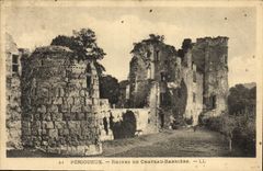 CPA Perigueux Ruines de chateau barriere 