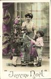 CPA Fantaisie Poupee  Femme Enfants Joyeux Noel 