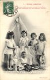CPA Fantaisie Poupee  Enfants Scenes enfantines Les aieux (vieille et vieux) ceux que la vie offense