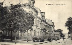 CPA Epernay Palais de Justice Militaria