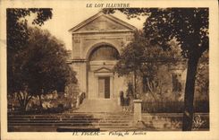 CPA Le Lot illustree Figeac Palais de Justice 