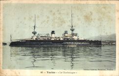CPA Bateau de Guerre Toulon Le Charlemagne 