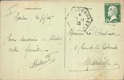 CPA Bateau de Guerre Marine Militaire Francaise Cuirasse a turbines Courbet 