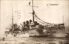 CPA Bateau de Guerre Le Diderot 