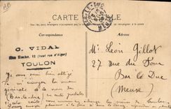 CPA Bateau de Guerre Toulon Le Petit Rang Le Dard contre torpilleur 