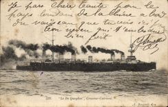 CPA Bateau de Guerre Le De Queydon croiseur cuirasse 