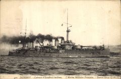 CPA Bateau de Guerre Diderot cuirasse d'escadre a turbines Marine Militaire Francaise Guerre 1914 15