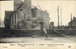 CPA Militaria 1914 15 Vermelles (Pas de Calais) L'Eglise 