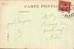 CPA Militaria Reims Rue de Thillois Impasse Saint Jacques 