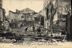 CPA Militaria Bombardement de Reims par les Allemands le 19 septembre 1914 Maison rue Saint Pierre l
