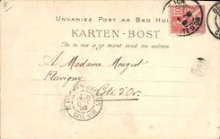 CPA Folklore Jeune fille des environs de Douarnenez Costume de fete 