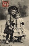 CPA Folklore Jeunes Bretons Frere et Soeur 