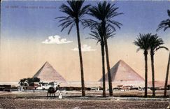 CPA Egypt Egypte Le Caire Pyramides de Guizeh 