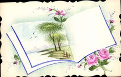 CPA Fantaisie (dessin a la main ) Fleurs  