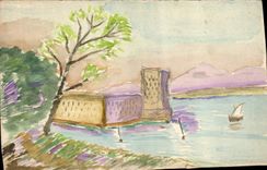 CPA Fantaisie (dessin a la main ) Marseille