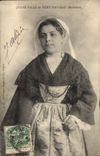 CPA Folklore  Jeune Fille de Port Navalo (Morbihan) 