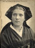 CPA Folklore  Type de Femme de L'Ile de Sein Etude de Tete 