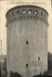 CPA Coucy le Chateau (Aisne) Le Donjon du Chateau La plus grosse Tour du Monde (55 metres de haut) 2