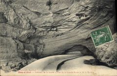 CPA Mas d'Azil Interieur de la Grotte Vue de la Grande Route et de la Riviere 