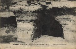CPA Guerre 1914 15 Environs de Soisson Pasly Les Carrieres Romaines ou se sont si formidablement ret